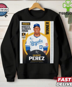 Congratulations to the 2024 Roberto Clemente Award winner Salvador Perez Kansas City Royals Poster t shirt