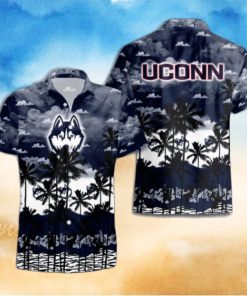 Connecticut Huskies Palms Tree Hawaiian Shirt