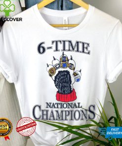 Connecticut Huskies basketball 6 time national Champions shirt