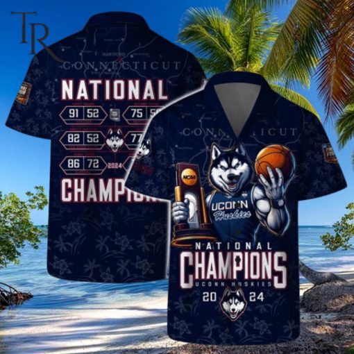 Connecticut National Champions Uconn Huskies 2024 Hawaiian Set