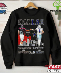 Conner Weigman Texas A&M Aggies on Saturdays and Dak Prescott Dallas Cowboys on Sundays Dallas city shirt