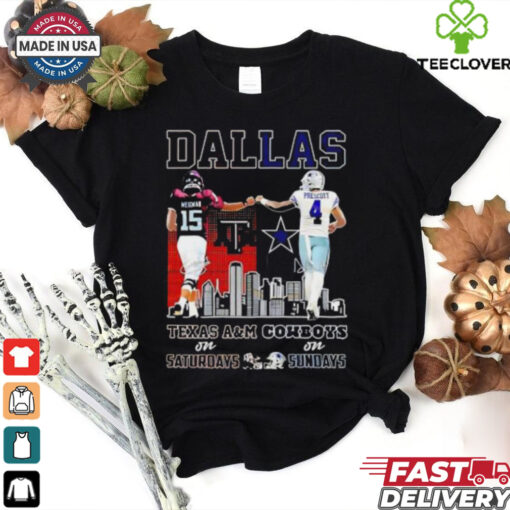 Conner Weigman Texas A&M Aggies on Saturdays and Dak Prescott Dallas Cowboys on Sundays Dallas city hoodie, sweater, longsleeve, shirt v-neck, t-shirt