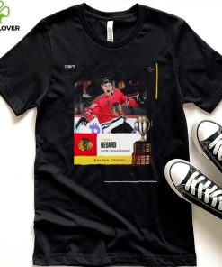 Connor Bedard Centre Chicago Blackhawks 2024 Calder Trophy Awards shirt