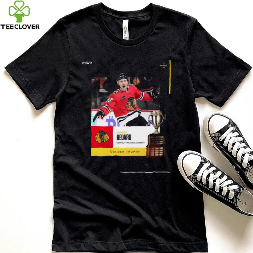 Connor Bedard Centre Chicago Blackhawks 2024 Calder Trophy Awards shirt Connor Bedard Centre Chicago Blackhawks 2024 Calder Trophy Awards shirt