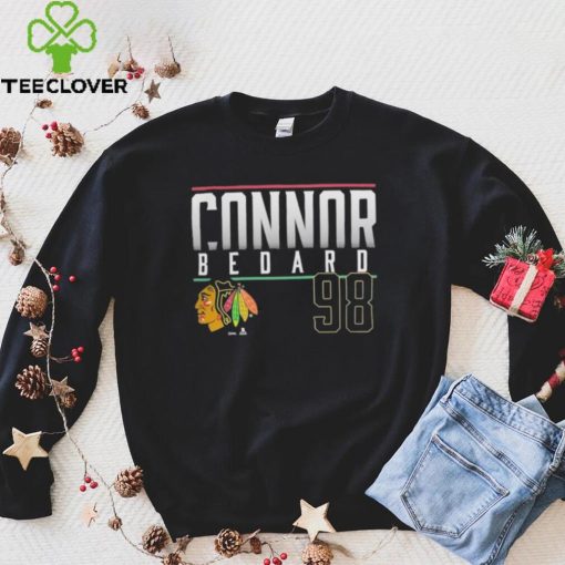 Connor Bedard Chicago Blackhawks #98 Name & Number Shirt