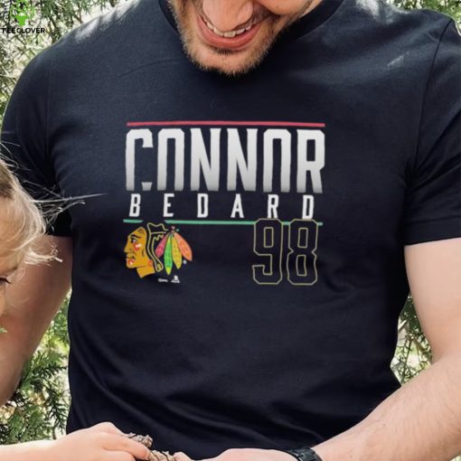 Connor Bedard Chicago Blackhawks #98 Name & Number Shirt