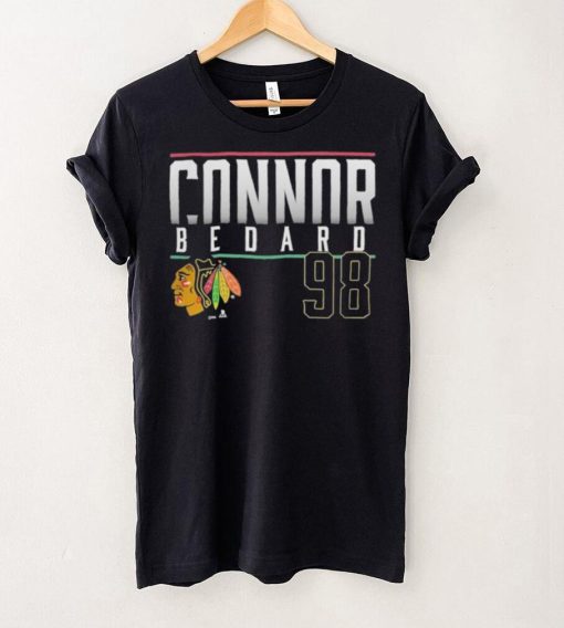 Connor Bedard Chicago Blackhawks #98 Name & Number Shirt