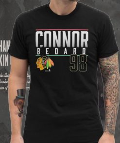 Connor Bedard Chicago Blackhawks #98 Name & Number Shirt