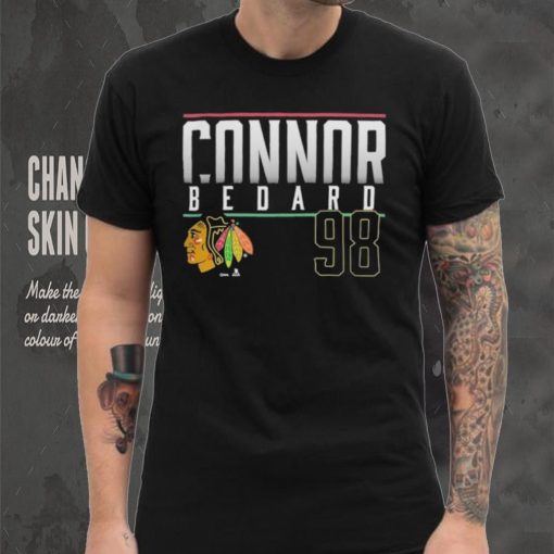 Connor Bedard Chicago Blackhawks #98 Name & Number Shirt