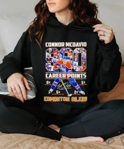 Connor McDavid Career Points Edmonton Oilers signature hoodie, sweater, longsleeve, shirt v-neck, t-shirt