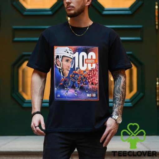 Connor McDavid Edmonton Oilers Has Reached 100 Assists On The NHL Season T Shirt
