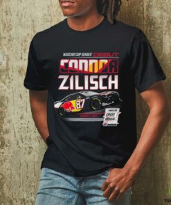 Connor Zilisch Trackhouse Racing Team Collection Heather Navy Red Bull Car T Shirt