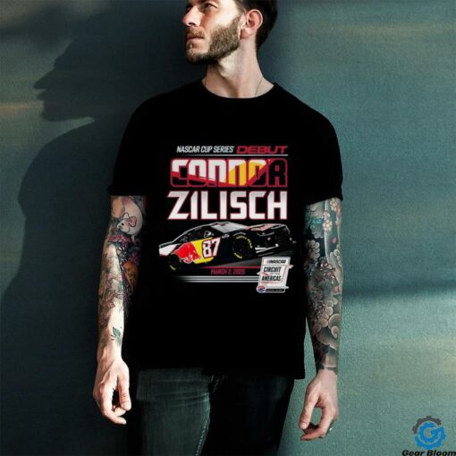 Connor Zilisch Trackhouse Racing Team Collection Heather Navy Red Bull Car T Shirt