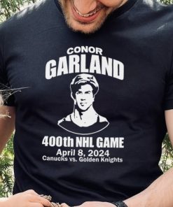 Conor Garland 400Th Game April 8, 2024 Canucks Vs. Golden Knights T Shirt