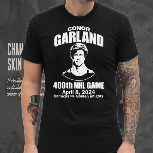 Conor Garland 400Th Game April 8, 2024 Canucks Vs. Golden Knights T Shirt