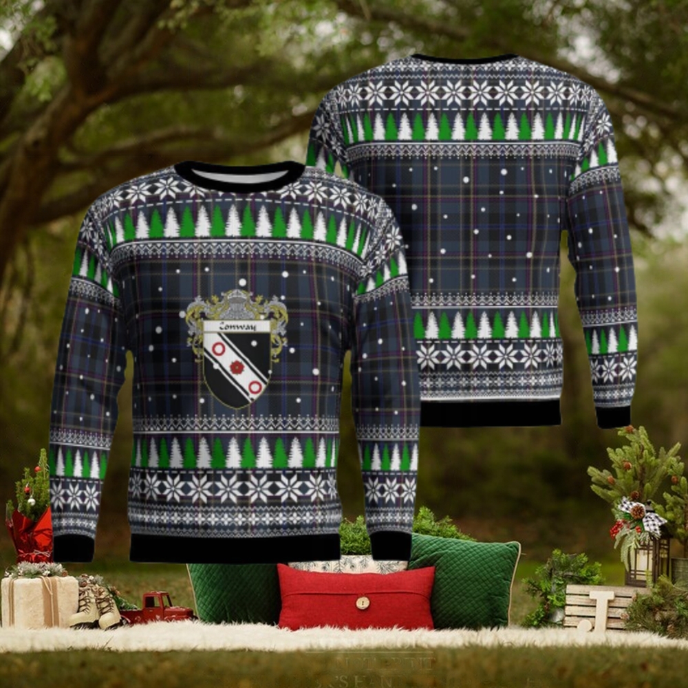 Conway Crest Tartan Christmas Ugly Sweater 3D Gift For Men And Women Conway Crest Tartan Christmas Ugly Sweater 3D Gift For Men And Women