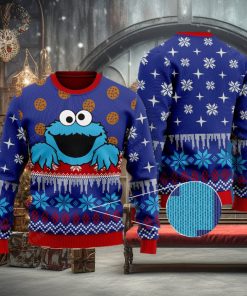 Cookie Monster Knitted Xmas Sweater Gift Men And Women