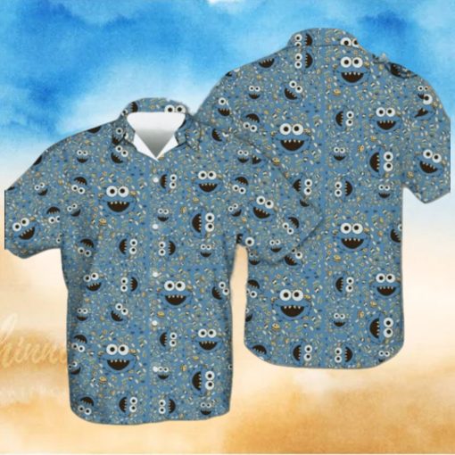 Cookie Monster Shirt For Adults Mens Cookie Monster Hawaiian Shirt