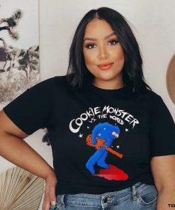 Cookie Monster in the style of Scott Pilgrim vs The World Cookie Monster vs the World shirt
