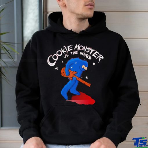 Cookie Monster in the style of Scott Pilgrim vs The World Cookie Monster vs the World shirt