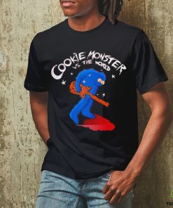 Cookie Monster in the style of Scott Pilgrim vs The World Cookie Monster vs the World shirt