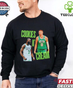 Cookies and Cream Jaylen Brown and Kristaps Porzingis Boston Celtics shirt
