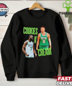 Cookies and Cream Jaylen Brown and Kristaps Porzingis Boston Celtics shirt