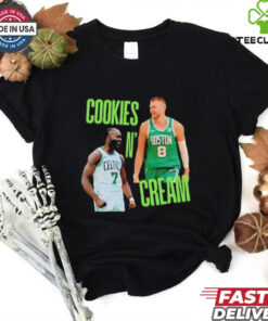 Cookies and Cream Jaylen Brown and Kristaps Porzingis Boston Celtics shirt