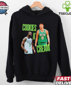 Cookies and Cream Jaylen Brown and Kristaps Porzingis Boston Celtics shirt