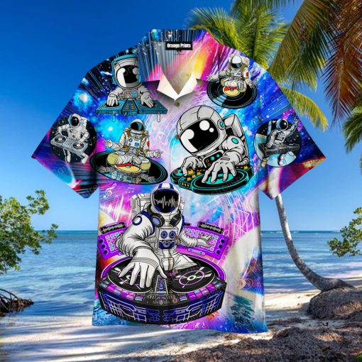 Cool Astronaut Dj Music Party Hawaiian Shirt