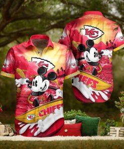 Cool Disney Mickey Mouse Kansas City Chiefs NFL Hawaiian Shirt For Summer