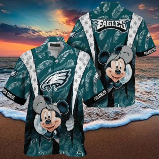 Cool Disney Mickey Mouse Philadelphia Eagles Hawaiian Shirt