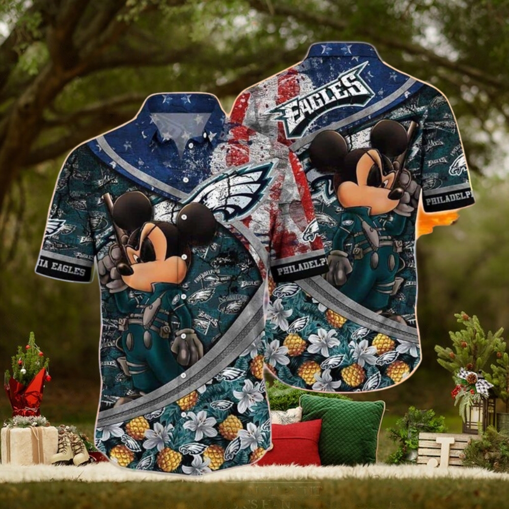 Cool Disney Mickey Mouse Philadelphia Eagles NFL Disney Hawaiian Shirt Cool Disney Mickey Mouse Philadelphia Eagles NFL Disney Hawaiian Shirt