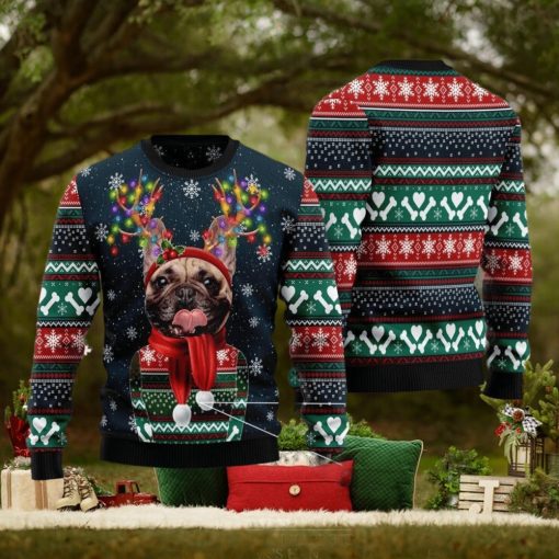 Cool French Bulldog Christmas Ugly Sweater Sweatshirt