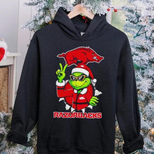 Cool Grinch Arkansas Razorbacks Christmas hoodie, sweater, longsleeve, shirt v-neck, t-shirt