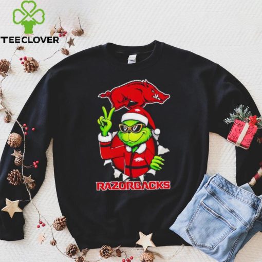 Cool Grinch Arkansas Razorbacks Christmas hoodie, sweater, longsleeve, shirt v-neck, t-shirt