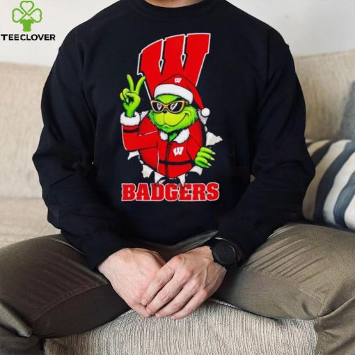 Cool Grinch Wisconsin Badgers Christmas hoodie, sweater, longsleeve, shirt v-neck, t-shirt