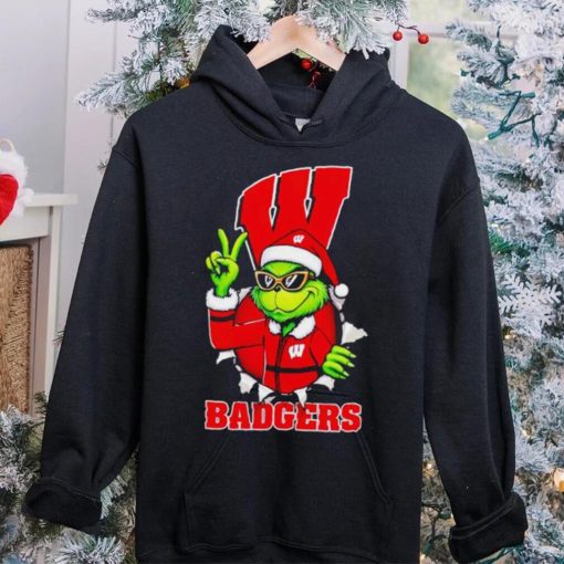 Cool Grinch Wisconsin Badgers Christmas hoodie, sweater, longsleeve, shirt v-neck, t-shirt