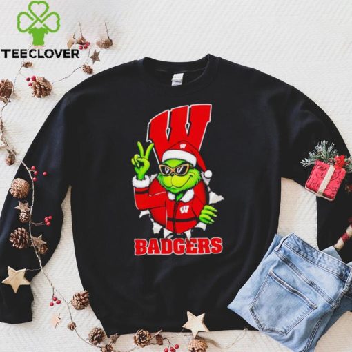 Cool Grinch Wisconsin Badgers Christmas hoodie, sweater, longsleeve, shirt v-neck, t-shirt