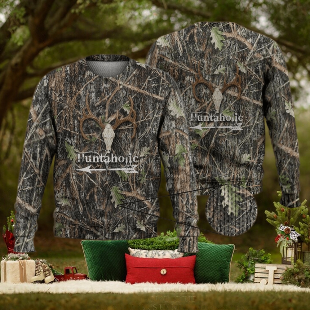 Cool Huntaholic Deer Hunting 3D All Over Printed Shirts 3D Ugly Sweater Christmas Gift Sweater Cool Huntaholic Deer Hunting 3D All Over Printed Shirts 3D Ugly Sweater Christmas Gift Sweater