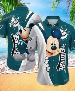 Cool Mickey Mouse Disney NFL Philadelphia Eagles Hawaiian Shirt