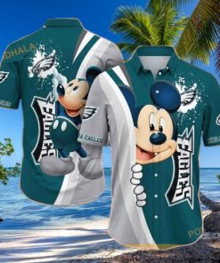 Cool Mickey Mouse Disney NFL Philadelphia Eagles Hawaiian Shirt