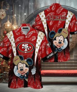 Cool Mickey Mouse NFL San Francisco 49ers Hawaiian Shirt, NFL Hawaiian Shirt