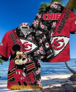 Cool Mickey NFL Kansas City Chiefs Hawaiian Shirt Beach Lovers Gift