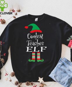 Coolest Teacher Elf Shirts Christmas Family Matching Group T Shirt