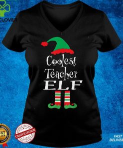 Coolest Teacher Elf Shirts Christmas Family Matching Group T Shirt