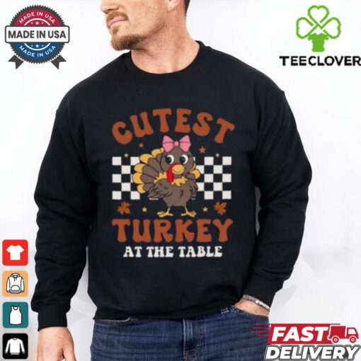 Coolest Turkey At The Table, Thanksgiving Turkey T Shirt