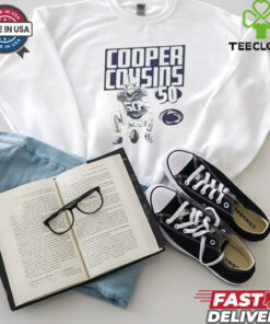 The **Cooper Cousins Penn State Football Block Name Shirt** features a bold, block-style design showcasing Cooper Cousins’ name. A great way for Penn State fans to show their support for this player while keeping the design simple and stylish!