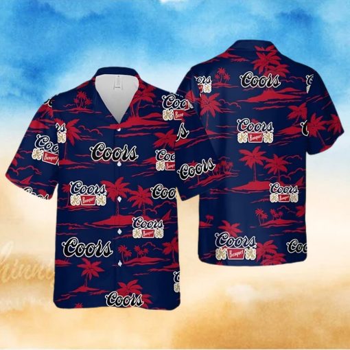 Coors Banquet Beer Beach Pattern Hawaiian Shirt