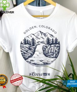 Coors Banquet Beer Golden Colorado Mountains Logo Shirt